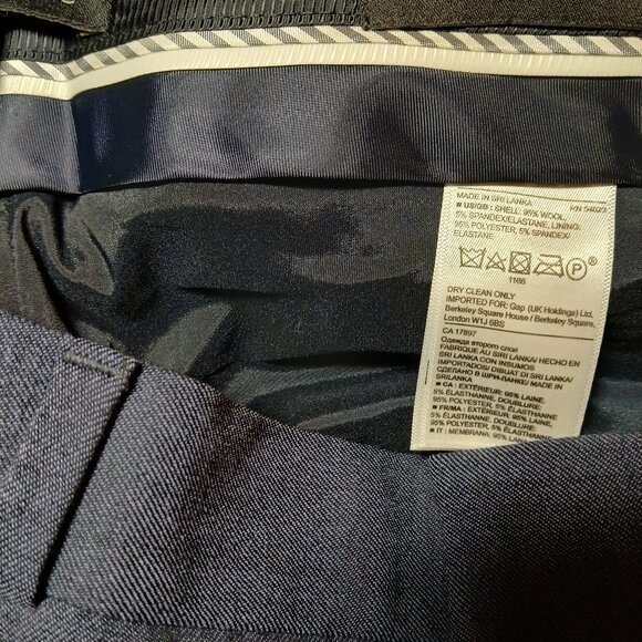 BANANA REPUBLIC SUIT Blue Wool Blend Size 0 Regular NWOT - Picture 13 of 13